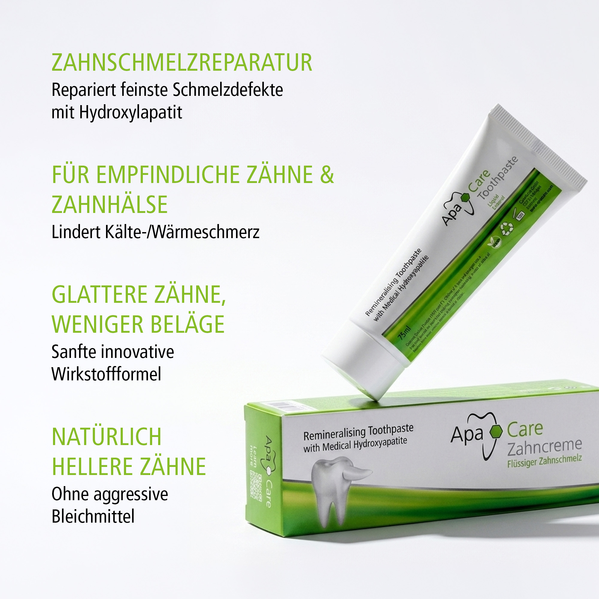 Pasta de dientes remineralizante con esmalte líquido