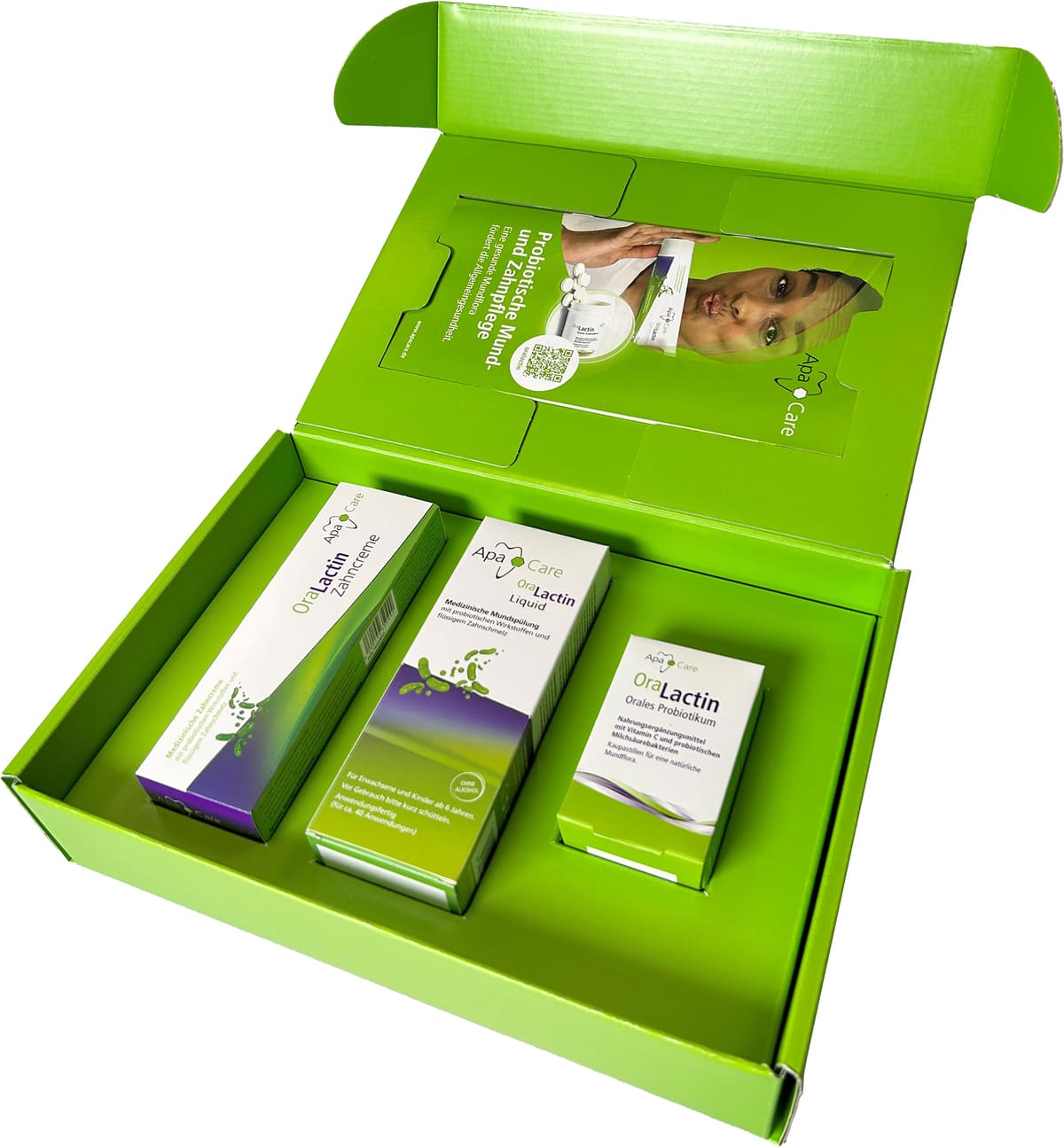 ApaCare OraLactin Prophylaxe Set in Verpackung ApaCare OraLactin Prophylaxe Set in Verpackung